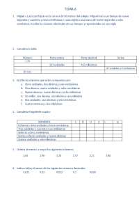4º primaria repaso sm savia tema 6 | Ejercicios de Matemáticas - Docsity