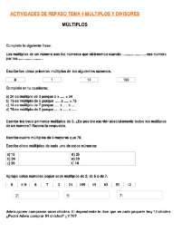 4º primaria repaso tema 3 - Docsity