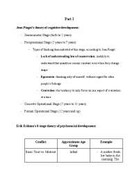 Chapter 4: Development Across the Life Span Part 1