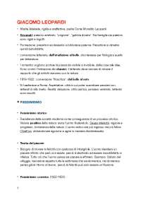 RIASSUNTO PROGRAMMA ITALIANO MATURITÀ