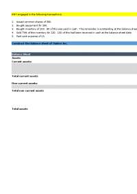 Accounting Exercices - Docsity