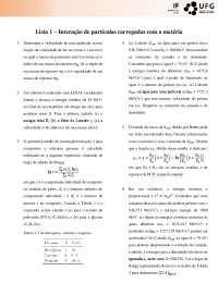 Lista e resumo da disciplina fisica das radiações