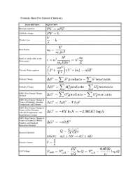 Formula sheet for general chemistry - Docsity