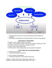 Biomechanics neat notes part 1