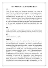 MDLR Resorts v. CIT: Lapse in Recording Names in Panchnamas and Validity of Search