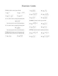 Limits Exercises: Estimating and Evaluating Limits