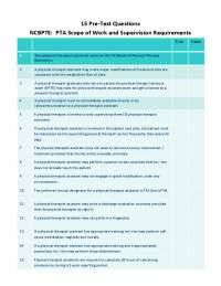 15 Pre‐Test Questions
