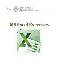 MS Excel Exercises for BIS202: A Guide to Data Manipulation and Analysis