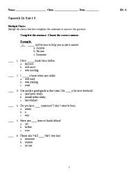 TOP NOTCH 1 UNIT 1-5 | Summaries English | Docsity