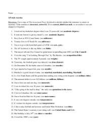 AP Style Exercise: Correcting Sentences based on The Associated Press Stylebook