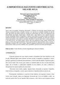 paper sobre fontes históricas