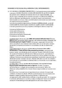 DOMANDE E RISPOSTE DI PSICOLOGIA DELL'APPRENDIMENTO E DELLA MEMORIA
