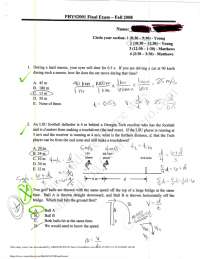 final practice exams physics 2001