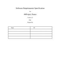 An example of an SRS - Docsity