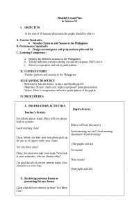 Science Lesson Plan: Understanding Weather Patterns and Seasons in the Philippines