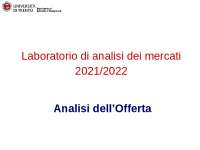 Costi e mercato birra: variabili influenti e prezzi - Prof. Gobbi