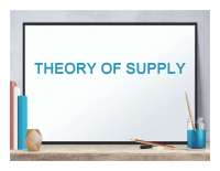 THEORY OF SUPPLY Lecture Notes