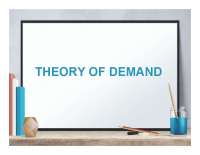 THEORY OF DEMAND Lecture notes