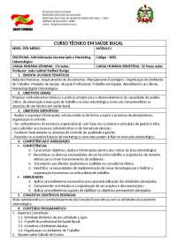 Curso Técnico em Saúde Bucal: Administração Secretariado e Marketing Odontológico