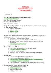 Neurofisiologia - completo di Risposte - CORRETTO