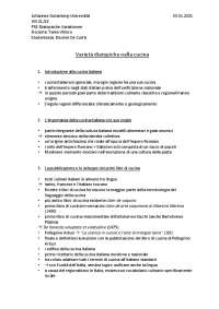 Cucina italiana - Handout presentazione