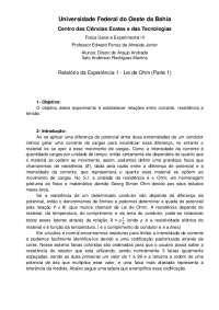 Experimento de Medição de Corrente, Resistência e Tensão