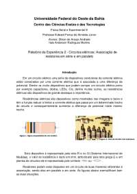 Relatório de Experiência: Associação de Resistores em Série e Paralelo