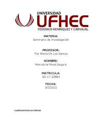 Clasificación y Enfoques en Ciencias: Cualitativa vs. Cuantitativa