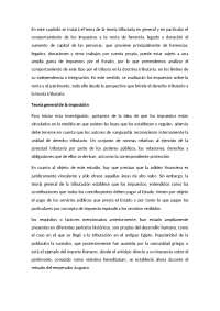 Teoría Tributaria: El Tratamiento de los Impuestos a la Herencia, Legado y Donación