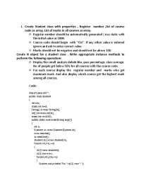 Object-Oriented Programming in Java: Student and Bill Class Implementation
