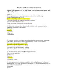 biology 1201 practice final exam