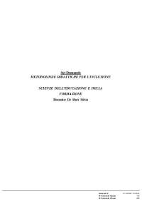 Paniere METODOLOGIE DIDATTICHE PER L'INCLUSIONE prof.ssa De Mari Silvia