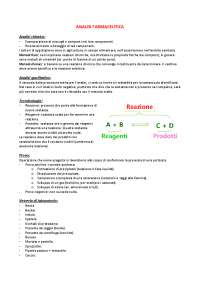Appunti intero corso di Analisi farmaceutica 1 Prof. Temporini