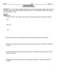 Great Expectations Study Guide Questions