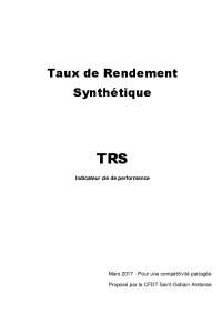 Taux de Rendement Synthétique - Docsity