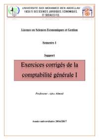 Comptabilité générale I - Exercices corrigés - Le journal de l’entreprise - Prof. Kaoutar