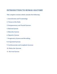 Introduction to human anatomy complete session