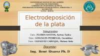 Electrodeposicion de la plata
