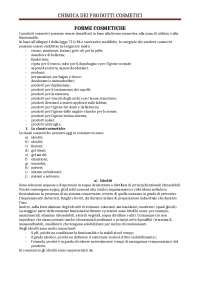 Tipi di formulazioni cosmetiche