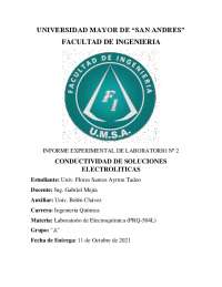 Conductividad de disoluciones