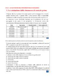 La valutazione delle rimanenze di magazzino - Docsity