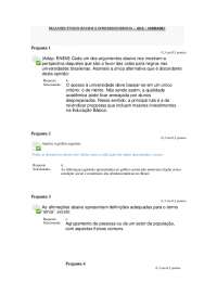 RELACOES ETNICO-RACIAIS E AFRODESCENDENCIA