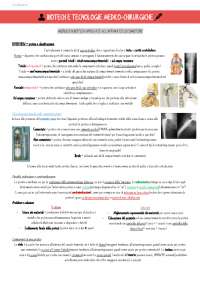 biotecnologie medico chirurgiche