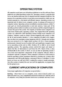Computer Basics and PC Software