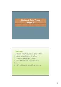 What is Abstract Data Type - Docsity