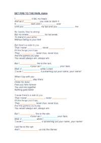 Set fire to the rain lyrics - Docsity