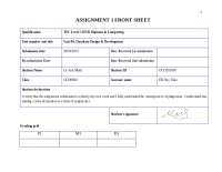 Database Design and Development asm 1 - Docsity
