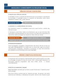 SOCIOLOGIA E CONHECIMENTO DA REALIDADE SOCIAL - Docsity