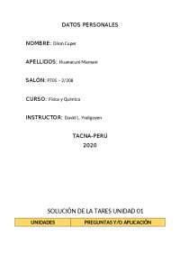 Exámenes de Física y Química: Unidad 01 - Magnitudes y Sistema Internacional de Unidades