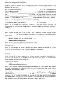 Useful documents for Newsletter Article Writing Webinar